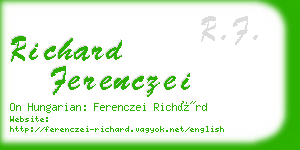 richard ferenczei business card